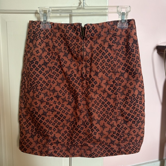 Free people modern femme stretch denim patterned skirt - Picture 4 of 6